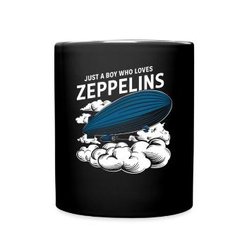 Luftschiff Zeppelin Geschenk - Tasse einfarbig - Schwarz - Vorne