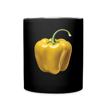 Paprika Geschenk - Tasse einfarbig - Schwarz - Vorne