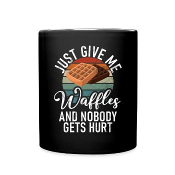 Waffle Lover Gifts - Full Colour Mug - black - Front