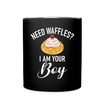 Waffle Lover Gifts - Full Colour Mug - black - Front