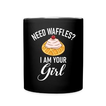 Waffle Lover Gifts - Tasse einfarbig - Schwarz - Vorne