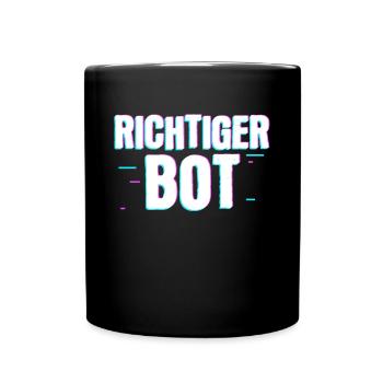 Richtig bot – Humour et style gamer - Mug uni - noir - Devant
