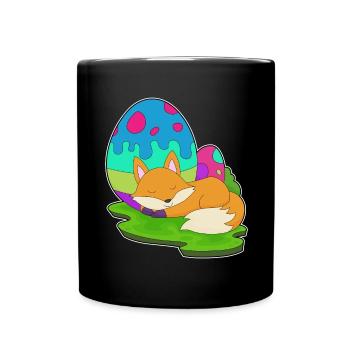 Fox Easter Easter Eggs - Full Colour Mug - black - Front