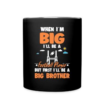 Quand je serai grand, je serai un joueur de football, mais d’abord - Mug uni - noir - Devant