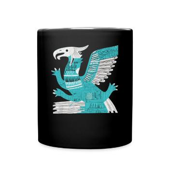 Aztekischer Gott Alte Mythologie Quetzalcoatl - Tasse einfarbig - Schwarz - Vorne