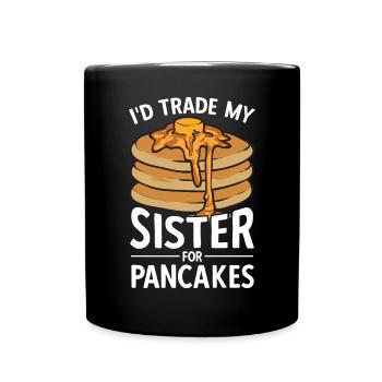 Pancake Breakfast Pancakes - Full Colour Mug - black - Front