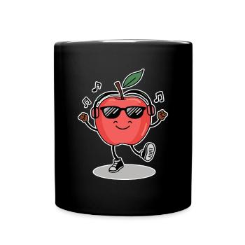 drôle danser apple music - Mug uni - noir - Devant