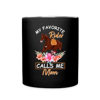 Rider Riding Riding Riding Rider m’appelle maman - Mug uni - noir - Devant