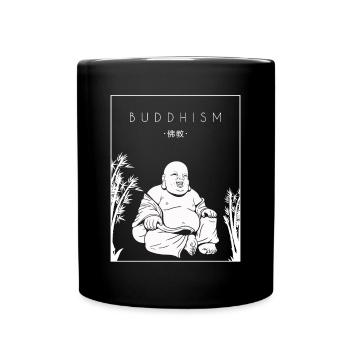 Statue bouddhiste bouddhiste Hanzi chinois - Mug uni - noir - Devant