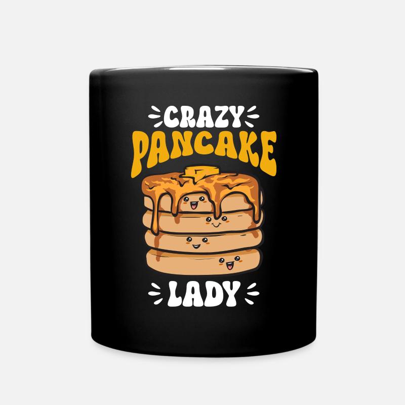 Pancake Frühstück Pfannkuchen - Tasse einfarbig - Schwarz