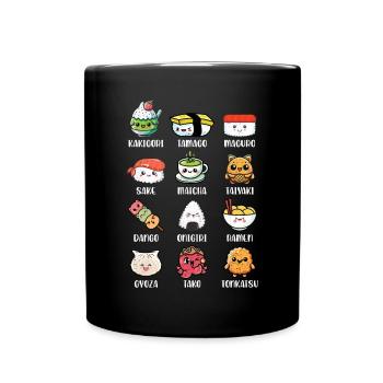 Sushi - Tasse einfarbig - Schwarz - Vorne