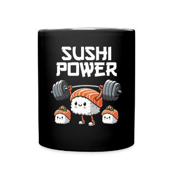 Sushi Essen Japan Nigiri Geschenk - Tasse einfarbig - Schwarz - Vorne