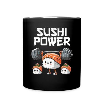 Sushi - Tasse einfarbig - Schwarz - Vorne