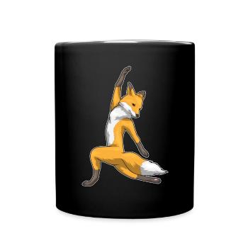 Fox Yoga Fitness Gymnastique - Mug uni - noir - Devant