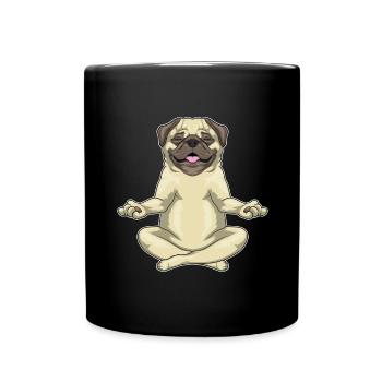 Yoga pour chiens Fitness Méditation - Mug uni - noir - Devant