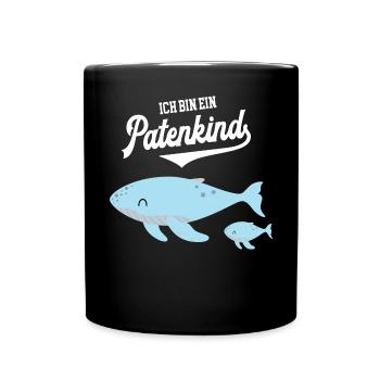 Patenkinder Patensohn Wale Patenkind Patenschaft - Tasse einfarbig - Schwarz - Vorne