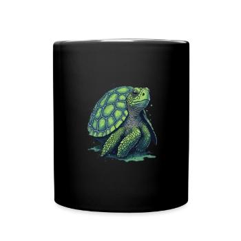 Sauvez la tortue, sauvez la nature, sauvez le monde - Mug uni - noir - Devant