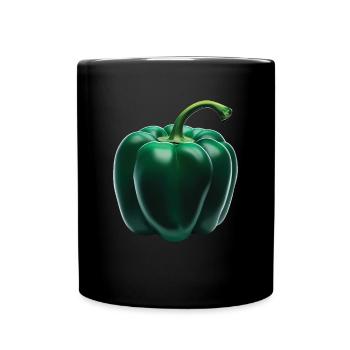 Paprika Geschenk - Tasse einfarbig - Schwarz - Vorne