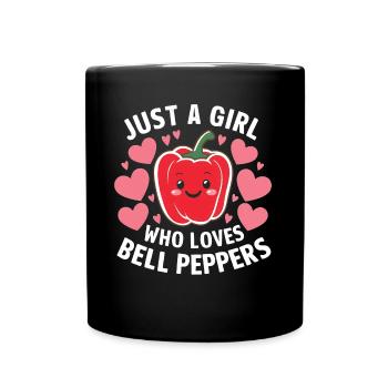 Paprika Geschenk - Tasse einfarbig - Schwarz - Vorne
