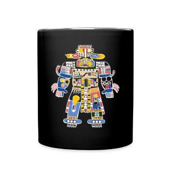 Aztec God Ancient Mythology Xipe Totec - Full Colour Mug - black - Front