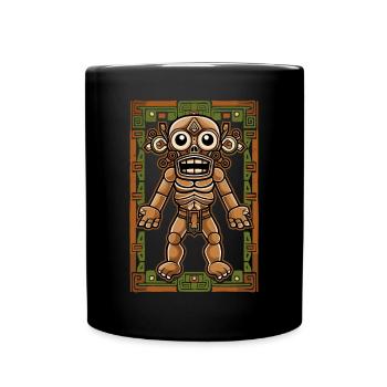 Aztekischer Gott Alte Mythologie Xipe Totec - Tasse einfarbig - Schwarz - Vorne