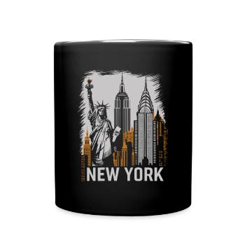 New York City, USA, America - Full Colour Mug - black - Front