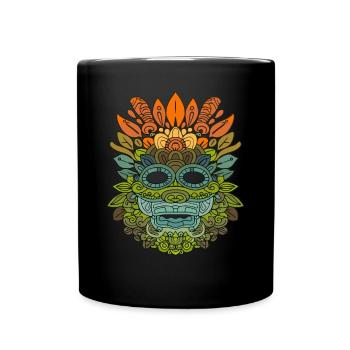 Dieu Maya Mythologie Maya Masque Itzamna - Mug uni - noir - Devant
