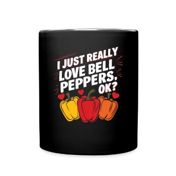 Paprika Geschenk - Tasse einfarbig - Schwarz - Vorne