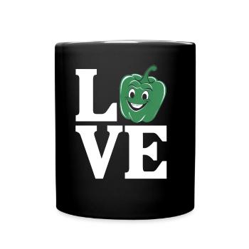 Paprika Geschenk - Tasse einfarbig - Schwarz - Vorne