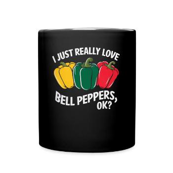 Paprika Geschenk - Tasse einfarbig - Schwarz - Vorne