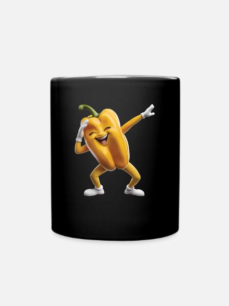 Paprika Geschenk - Tasse einfarbig - Schwarz