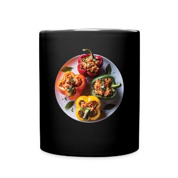 Paprika Geschenk - Tasse einfarbig - Schwarz - Vorne