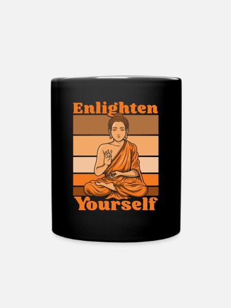 Illuminez-vous Statue bouddhiste symbole prêtre - Mug uni - noir
