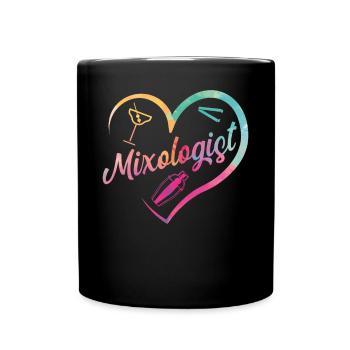 Bartender Mixologist Heart - Tasse einfarbig - Schwarz - Vorne
