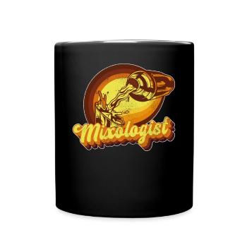Bartender Mixologist Retro Vintage - Full Colour Mug - black - Front