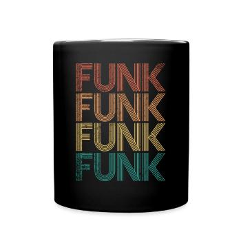 Funk Musik - Tasse einfarbig - Schwarz - Vorne