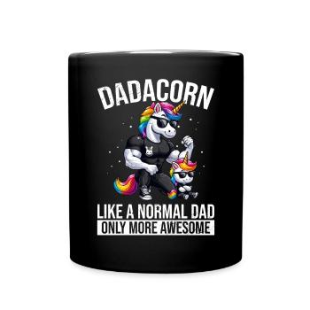 Dadacorn Unicorn Dad Dad Father's Day Daughter - Full Colour Mug - black - Front