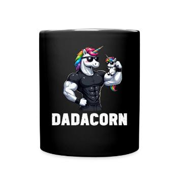 Dadacorn Unicorn Dad Dad Father's Day Daughter - Full Colour Mug - black - Front
