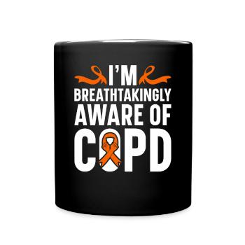 COPD Awareness Lung Disease COPD Krieger - Full Colour Mug - black - Front
