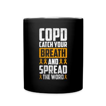 COPD Awareness Lung Disease COPD Krieger - Full Colour Mug - black - Front