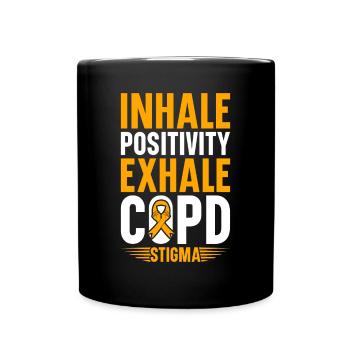 COPD Awareness Lung Disease COPD Krieger - Full Colour Mug - black - Front