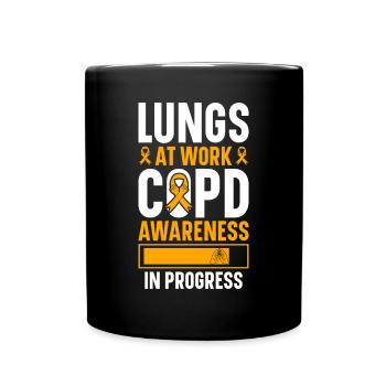 COPD Awareness Lung Disease COPD Krieger - Full Colour Mug - black - Front