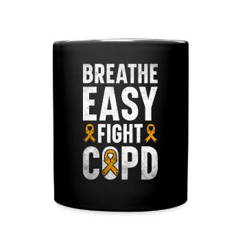 COPD Awareness Lung Disease COPD Krieger - Full Colour Mug - black - Front
