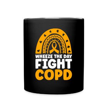 COPD Awareness Lung Disease COPD Krieger - Full Colour Mug - black - Front