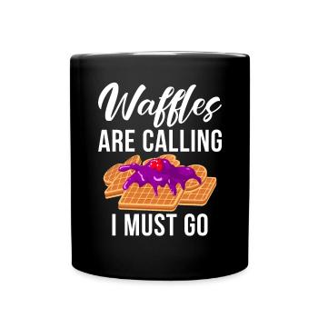 Waffle Lover Gifts - Full Colour Mug - black - Front