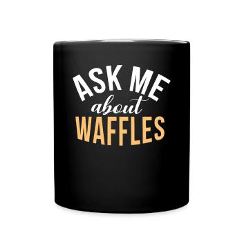 Waffle Lover Gifts - Full Colour Mug - black - Front