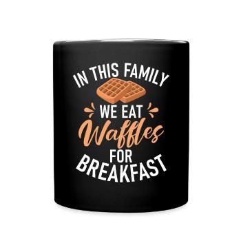 Waffle Lover Gifts - Full Colour Mug - black - Front