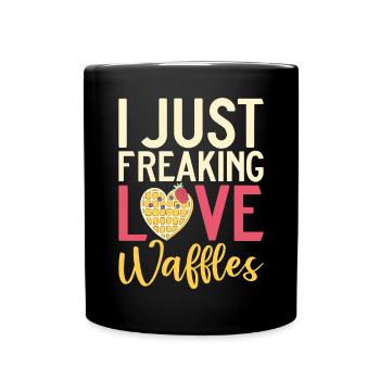 Waffle Lover Gifts - Full Colour Mug - black - Front