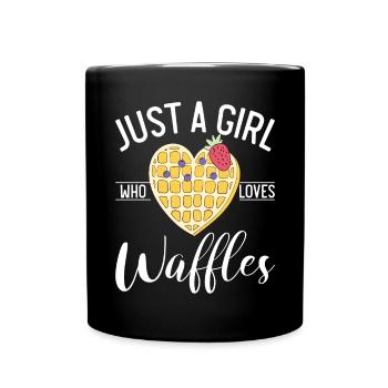 Waffle Lover Gifts - Full Colour Mug - black - Front
