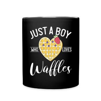 Waffle Lover Gifts - Full Colour Mug - black - Front